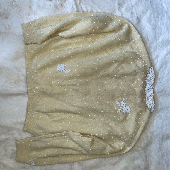 Vintage Gene Shelly Hand Beaded Angora Sweater - Picture 4 of 14